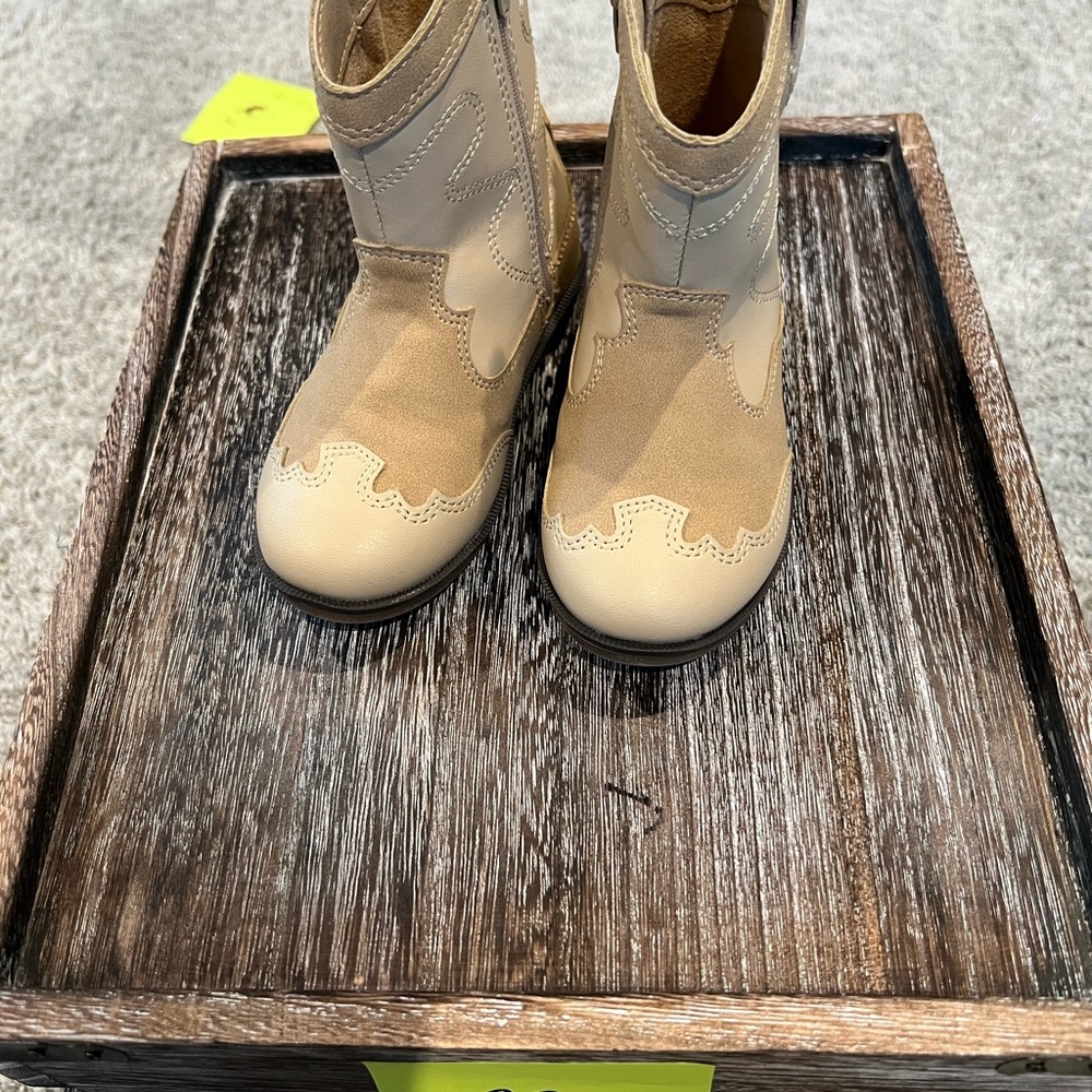 Tan Kids Cowboy Boots
